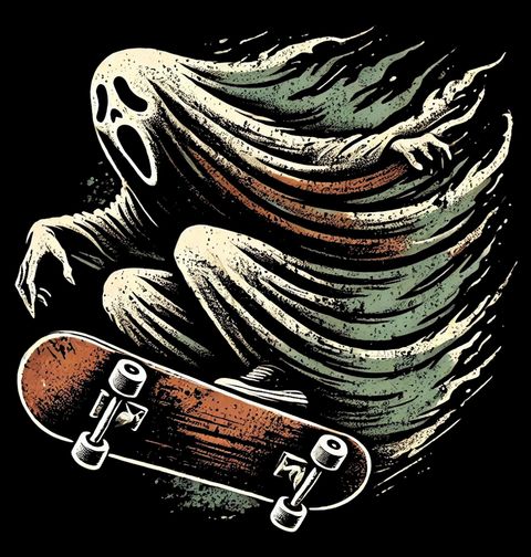 Obrázek produktu Pánské tričko Skejťák Ghostface na Skateboardu