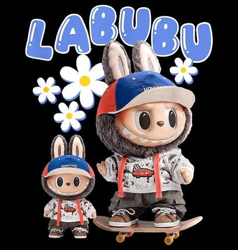 Obrázek produktu Pánské tričko Labubu na Skateboardu