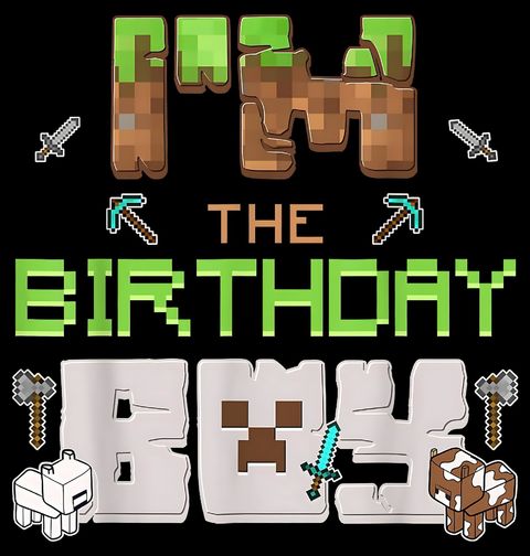 Obrázek produktu Dětské tričko Narozeninový hráč Minecraftu