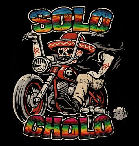 Obrázek produktu Pánské tričko Mexický Motorkář Solo Cholo