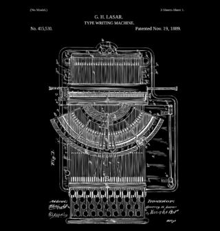 Obrázek 2 produktu Pánské tričko Psací Stroj Patent G.H. Lasar