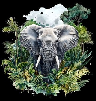 Obrázek 1 produktu Dámské tričko Slon africký v Džungli