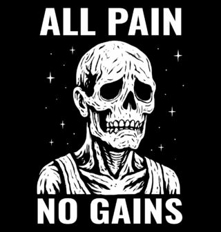 Obrázek 2 produktu Dámské tričko Vyhublý Kostlivec All pain, no gains