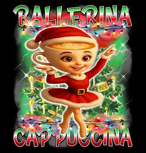 Obrázek produktu Dámské tričko Vánoční Ballerina Capuccina
