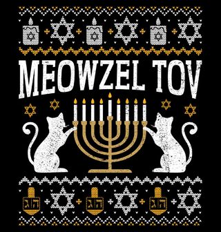 Obrázek 2 produktu Pánské tričko Chanuka s Kočkou Meowzel Tov