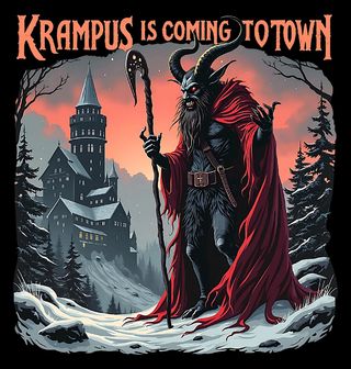Obrázek 2 produktu Dámské tričko Krampus přichází do města
