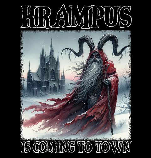 Obrázek produktu Dámské tričko Vánoční Démon Krampus přichází