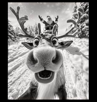 Obrázek 2 produktu Dětské tričko Selfie Soba a Santy ve Sněhové Vánici