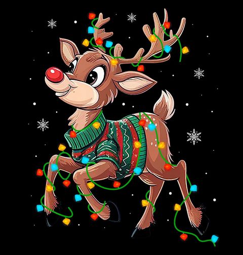 Obrázek produktu Dámské tričko Vánoční Sob Rudolf