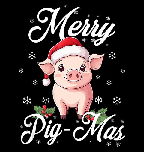 Obrázek produktu Dámské tričko Vánoční Prasátko Merry Pig-Mas