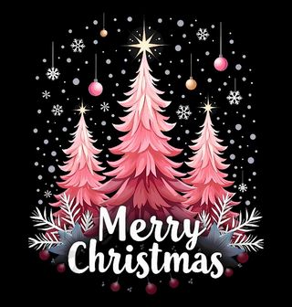 Obrázek 2 produktu Dámské tričko Růžové Vánoce Merry Christmas