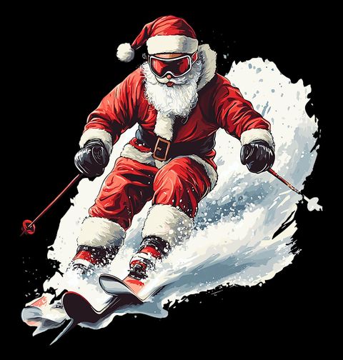 Obrázek produktu Pánské tričko Santa na Lyžích