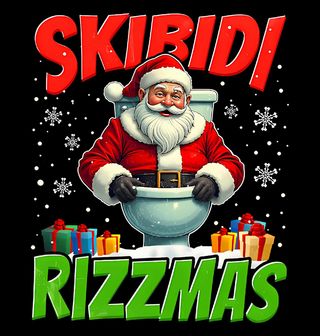 Obrázek 2 produktu Dámské tričko Skibidi Vánoce Rizzmas