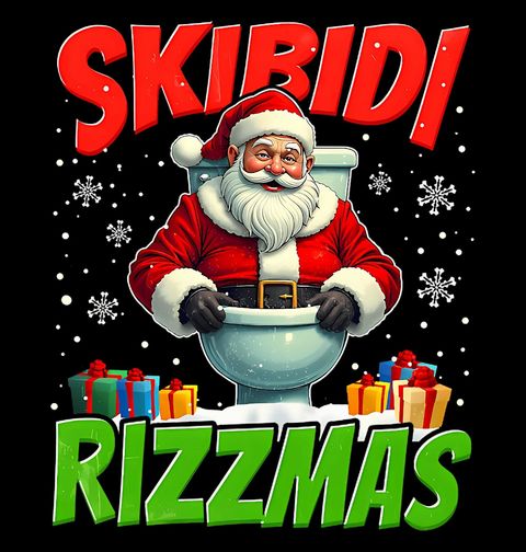 Obrázek produktu Dámské tričko Skibidi Vánoce Rizzmas
