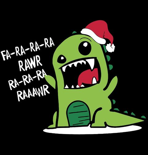 Obrázek produktu Dámské tričko Vánoční Dinosaurus Rawr