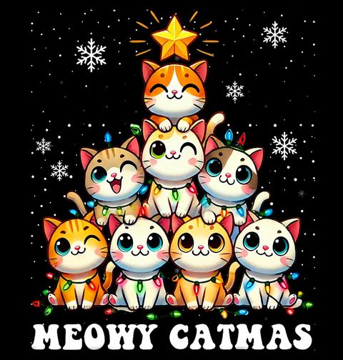 Obrázek produktu Dětské tričko Kočičí Stromeček Meowy Catmas