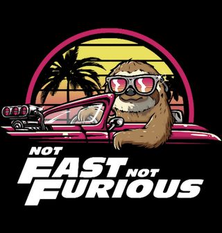 Obrázek 2 produktu Dámské tričko Lenochod v Autě Not Fast Not Furious