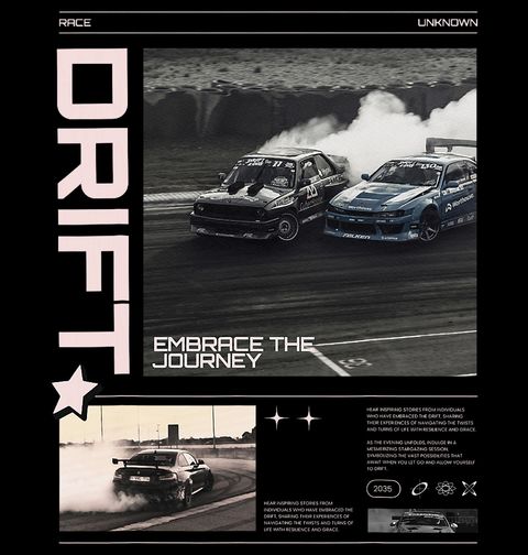 Obrázek produktu Pánské tričko Přijmi Cestu Driftu Embrace the Journey