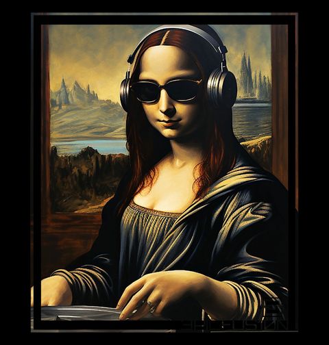 Obrázek produktu Pánské tričko DJ Mona Lisa se Sluchátky