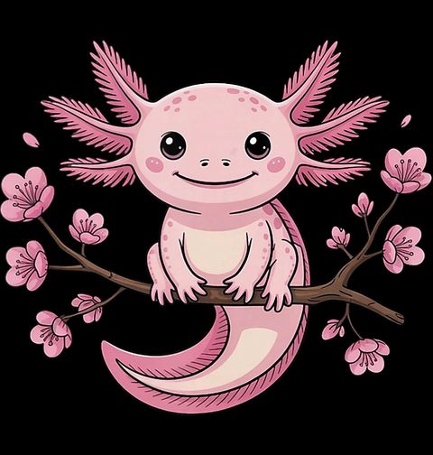 Obrázek produktu Dámské tričko Axolotl na Větvi Sakury