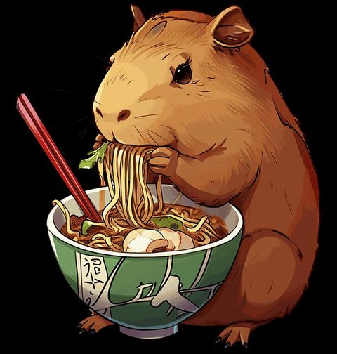 Obrázek produktu Dětské tričko Japonský Ramen s Kapybarou