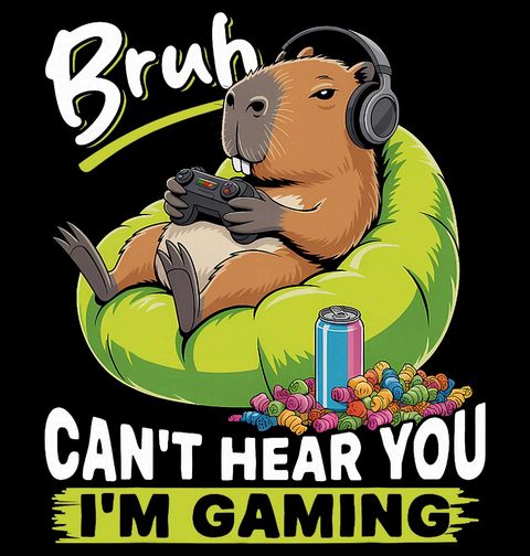 Obrázek produktu Dětské tričko Gamer Kapybara Neslyším tě, hraju