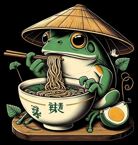 Obrázek produktu Dámské tričko Japonská Žába a Ramen