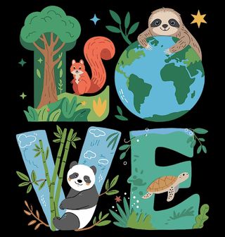 Obrázek 2 produktu Pánské tričko Láska k Planetě Zemi LOVE