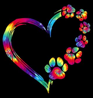 Obrázek 2 produktu Dámské tričko Duhové Srdce z Tlapek