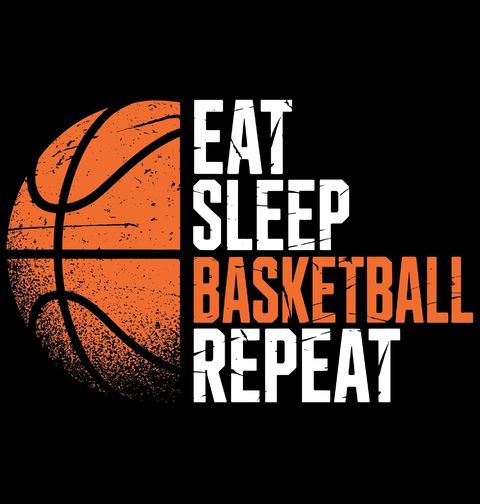 Obrázek produktu Dámské tričko Jez Spi Hraj Basketbal Opakuj Eat Sleep Basketball Repeat