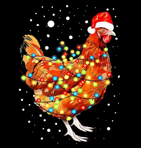 Obrázek produktu Pánské tričko Vánoční Slepice plná Světel