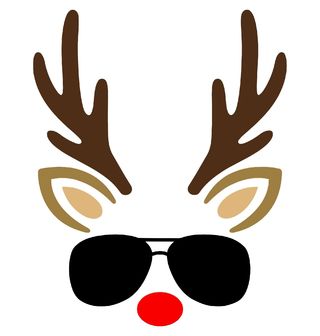 Obrázek 2 produktu Dámské tričko Vánoční Sob Rudolf s Brýlemi