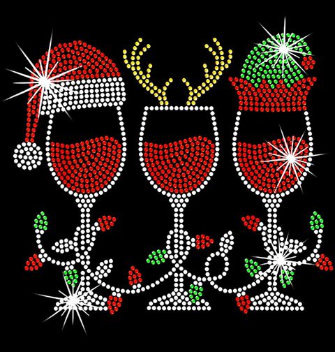 Obrázek produktu Pánské tričko Třpytivé Vánoční Víno