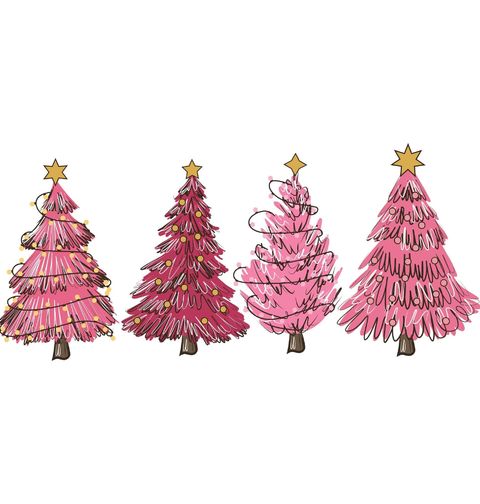 Obrázek produktu Pánské tričko Růžové Vánoční Stromky