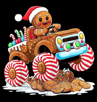 Obrázek 2 produktu Dětské tričko Vánoční Perníček v Monster Trucku