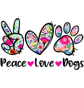 Obrázek 2 produktu Dětské tričko Psí Mír a Láska Peace Love Dogs