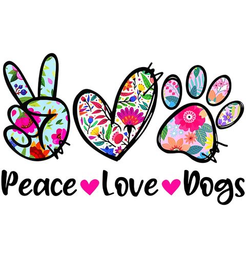 Obrázek produktu Dětské tričko Psí Mír a Láska Peace Love Dogs