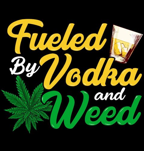 Obrázek produktu Pánské tričko Poháněno Vodkou a Trávou