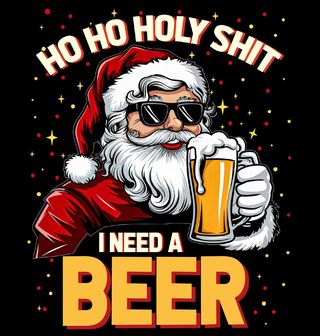 Obrázek 2 produktu Dámské tričko Ho Ho Holy Shit! Potřebuju Pivo