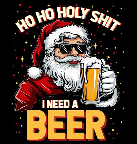 Obrázek produktu Dámské tričko Ho Ho Holy Shit! Potřebuju Pivo