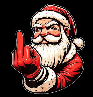 Obrázek 2 produktu Pánské tričko Naštvaný Santa s Prostředníčkem