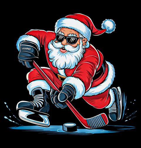 Obrázek produktu Pánské tričko Hokejový Santa Přihrává