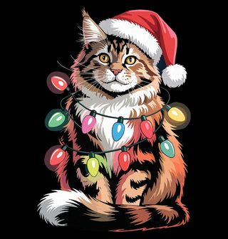 Obrázek 2 produktu Dětské tričko Vánoční Mainská Kočka