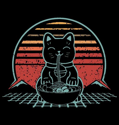 Obrázek produktu Pánské tričko Japonská Kočka pro Štěstí s Ramenem