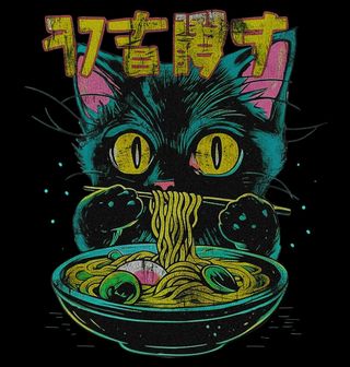 Obrázek 2 produktu Dětské tričko Kočka a Miska Ramen Nudlí