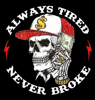 Obrázek 2 produktu Dámské tričko Bohatý Kostlivec Always Tired, Never Broke