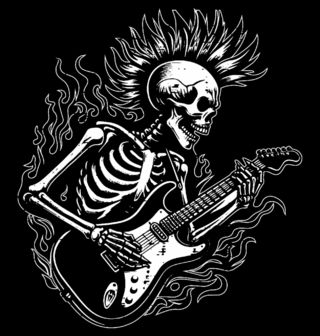 Obrázek 2 produktu Pánské tričko Punkáč Kostlivec s Kytarou