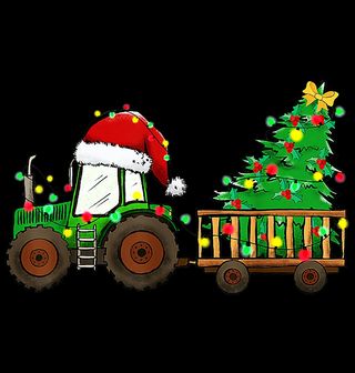 Obrázek 2 produktu Dámské tričko Vánoční Traktor