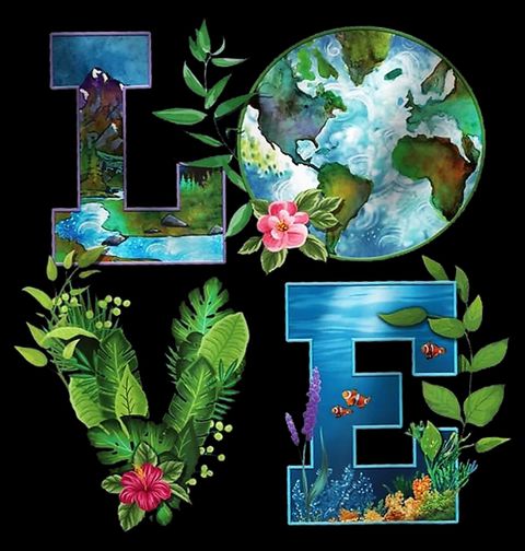 Obrázek produktu Dámské tričko Láska k Oceánu LOVE