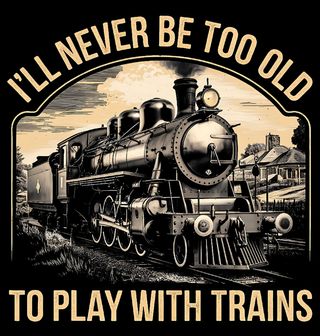 Obrázek 2 produktu Dámské tričko Nikdy nebudu příliš starý na hraní s vlaky